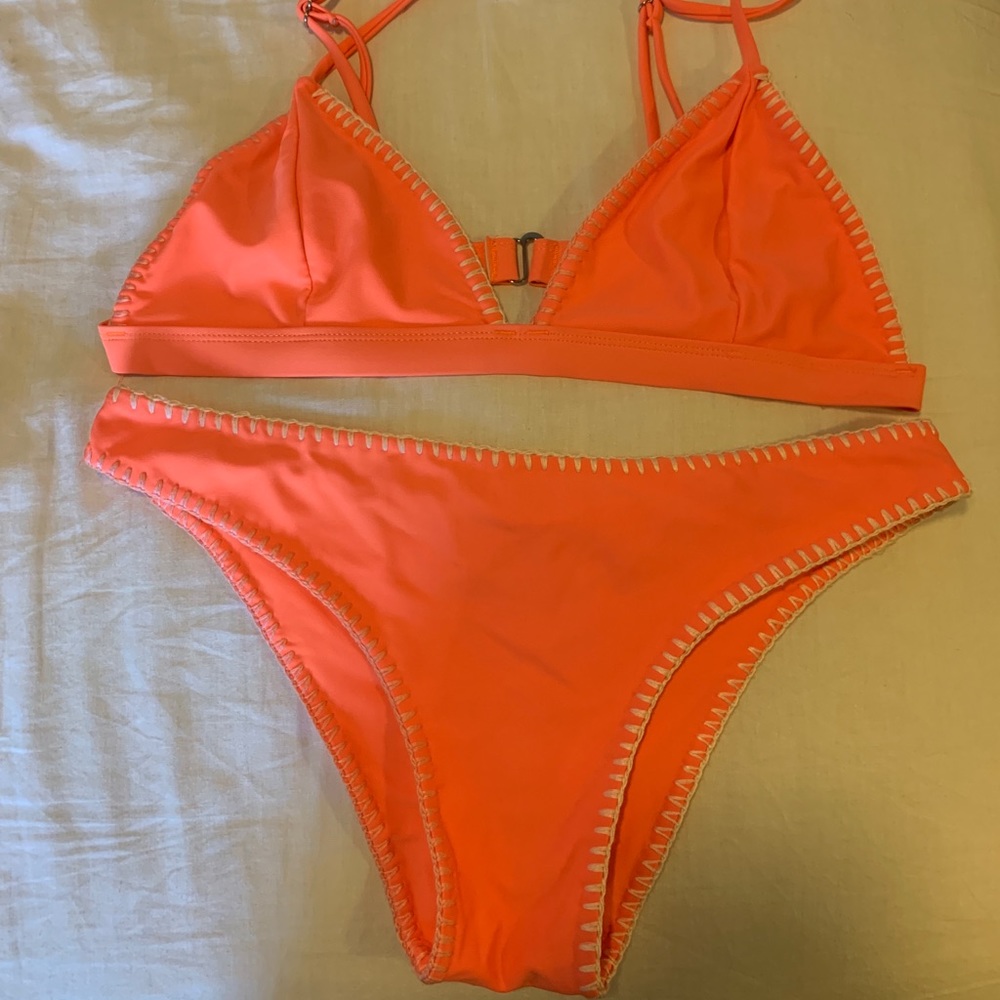 bathing suit set orange